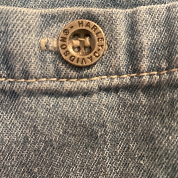 Harley Davidson long sleeve button up denim - Picture 3 of 8